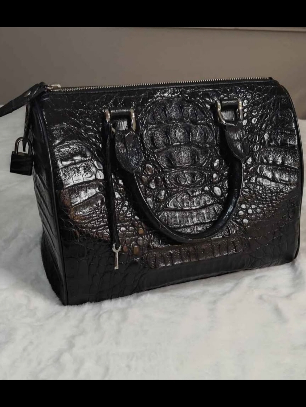 Genuine Crocodile Satchel Bag